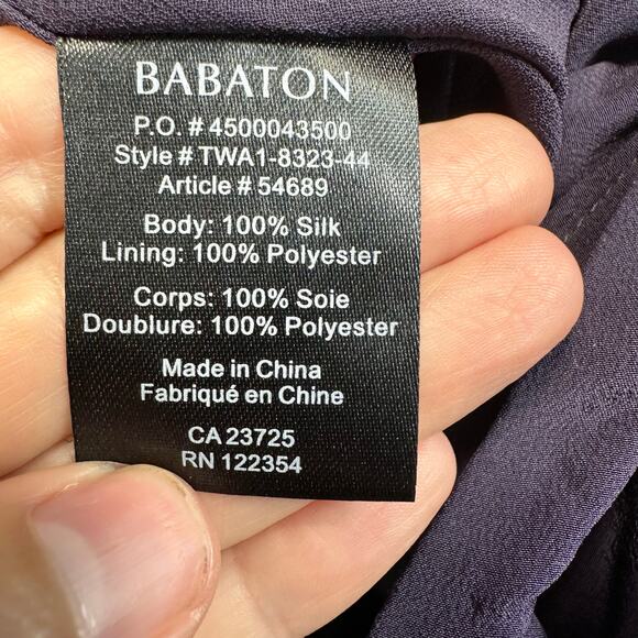 Aritzia Babaton Silk Jumpsuit Silk Large Suplice Neckline - Picture 10 of 14